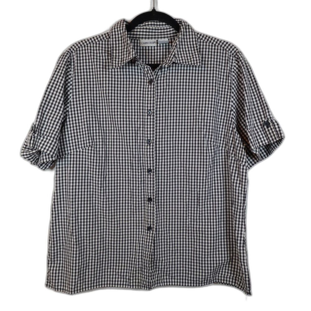 Cottage Womens Top Size L Cottagcore Gingham Homestead Outdoors Retro Inspired